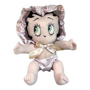 Betty Boop Baby Doll Pink Satin Polka Dot Outfit Collectible Plush Vintage Toy R